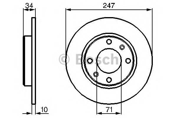 BOSCH 0 986 478 359 Гальмівний диск BOSCH 0 986 478 359 Гальмівний диск