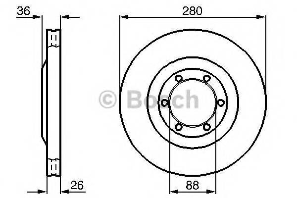 BOSCH 0 986 478 437 Тормозной диск BOSCH 0 986 478 437 Тормозной диск
