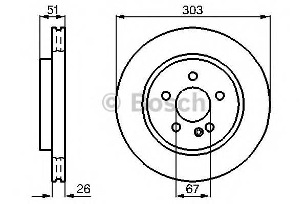 BOSCH 0 986 478 468 Тормозной диск BOSCH 0 986 478 468 Тормозной диск
