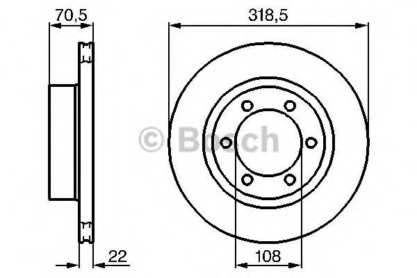 BOSCH 0 986 478 698 Тормозной диск BOSCH 0 986 478 698 Тормозной диск