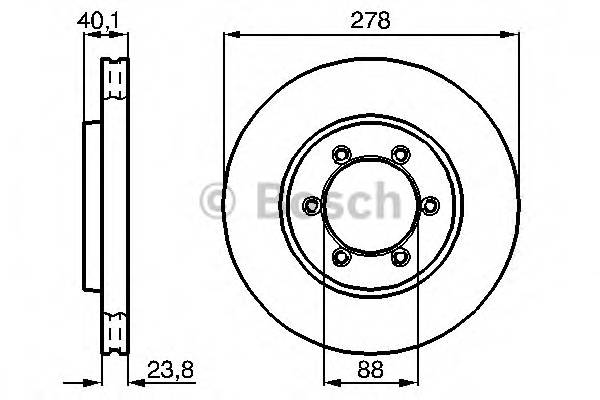 BOSCH 0 986 478 967 Тормозной диск BOSCH 0 986 478 967 Тормозной диск