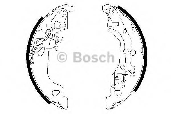 BOSCH 0 986 487 597 Комплект гальмівних колодо... BOSCH 0 986 487 597 Комплект гальмівних колодо...