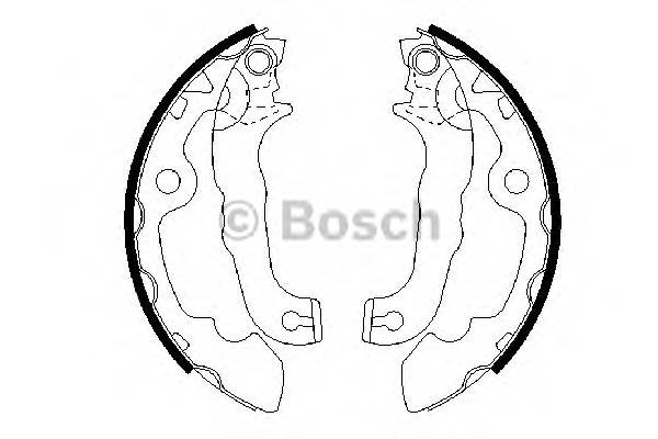 BOSCH 0 986 487 633 Комплект гальмівних колодо... BOSCH 0 986 487 633 Комплект гальмівних колодо...
