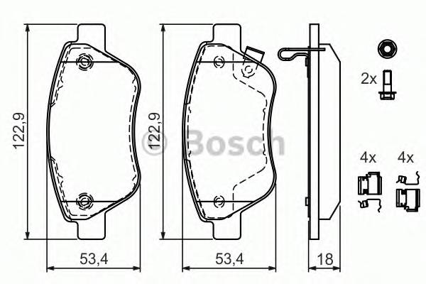 BOSCH 0 986 494 092 Комплект тормозных колодок... BOSCH 0 986 494 092 Комплект тормозных колодок...