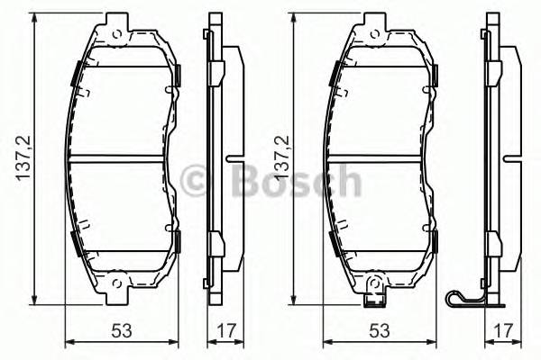 BOSCH 0 986 494 337 Комплект гальмівних колодо... BOSCH 0 986 494 337 Комплект гальмівних колодо...