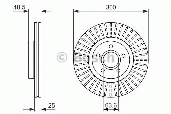 BOSCH 0 986 479 956 Гальмiвний диск BOSCH 0 986 479 956 Гальмiвний диск