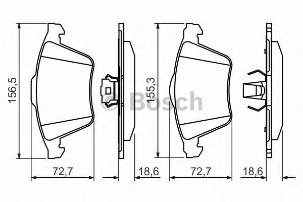 BOSCH 0 986 494 492 Комплект тормозных колодок... BOSCH 0 986 494 492 Комплект тормозных колодок...