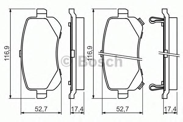 BOSCH 0 986 494 496 Комплект тормозных колодок... BOSCH 0 986 494 496 Комплект тормозных колодок...