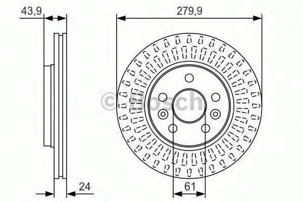 BOSCH 0986479S66 Диск гальмівний BOSCH 0986479S66 Диск гальмівний