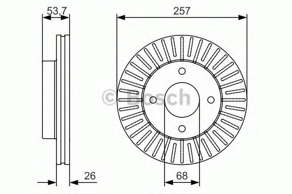BOSCH 0 986 479 535 Гальмівний диск BOSCH 0 986 479 535 Гальмівний диск