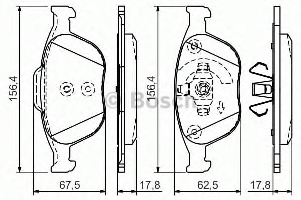 BOSCH 0986495066 Тормозные колодки дисковые... BOSCH 0986495066 Тормозные колодки дисковые...