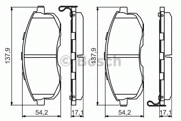 BOSCH 0 986 494 572 Комплект гальмівних колодо... BOSCH 0 986 494 572 Комплект гальмівних колодо...