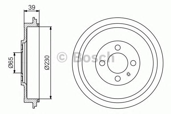BOSCH 0 986 477 194 Тормозной барабан