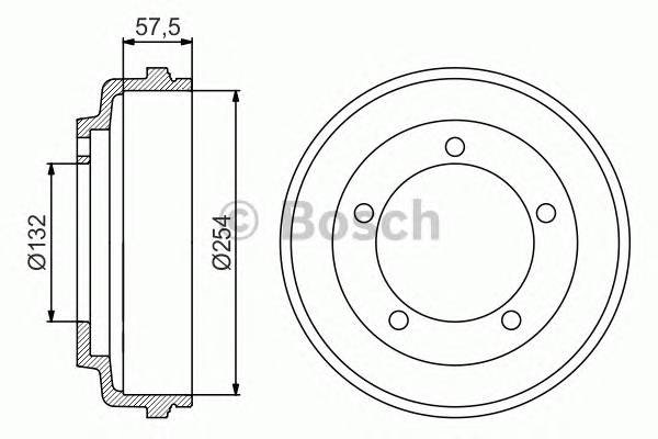 BOSCH 0 986 477 204 Тормозной барабан
