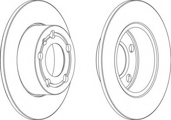 FERODO DDF929 Гальмівний диск (ціна за 2шт