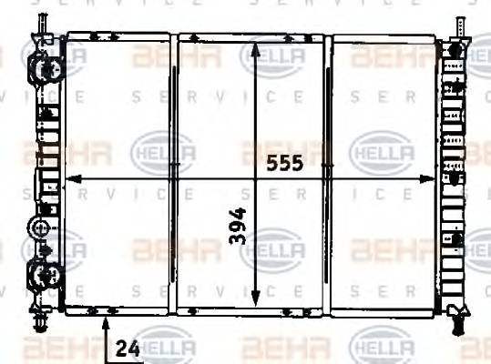 HELLA 8MK 376 718-211 Радиатор, охлаждение двига... HELLA 8MK 376 718-211 Радиатор, охлаждение двига...
