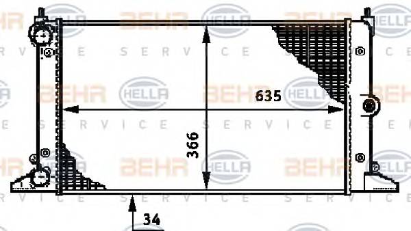 HELLA 8MK 376 720-511 Радіатор, охолодження двиг... HELLA 8MK 376 720-511 Радіатор, охолодження двиг...