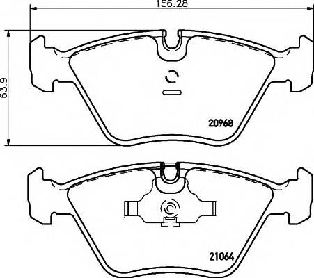 HELLA 8DB 355 007-411 Комплект гальмівних колодо... HELLA 8DB 355 007-411 Комплект гальмівних колодо...