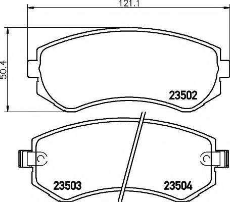 HELLA 8DB 355 017-201 Комплект гальмівних колодо... HELLA 8DB 355 017-201 Комплект гальмівних колодо...