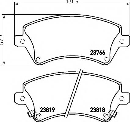 HELLA 8DB 355 017-241 Комплект тормозных колодок... HELLA 8DB 355 017-241 Комплект тормозных колодок...