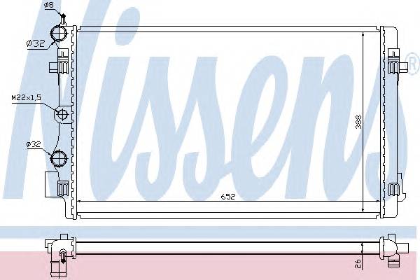 NISSENS 65293 Радиатор, охлаждение двига