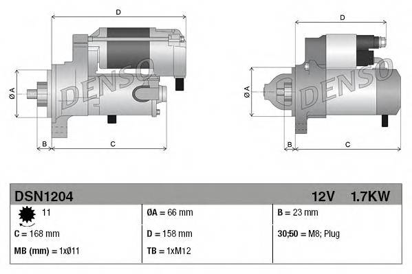 DENSO DSN1204 Стартер DENSO DSN1204 Стартер