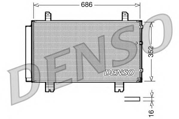 DENSO DCN51002 Конденсатор, кондиционер DENSO DCN51002 Конденсатор, кондиционер