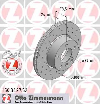 ZIMMERMANN 150.3427.52 Гальмівний диск ZIMMERMANN 150.3427.52 Гальмівний диск