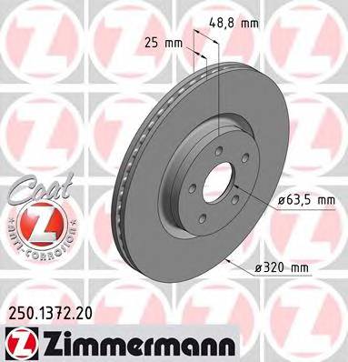 ZIMMERMANN 250.1372.20 Гальмівний диск ZIMMERMANN 250.1372.20 Гальмівний диск