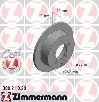 ZIMMERMANN 380.2110.20 Тормозной диск ZIMMERMANN 380.2110.20 Тормозной диск
