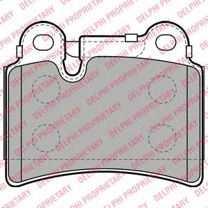 DELPHI LP2061 Комплект тормозных колодок
