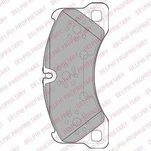 DELPHI LP2117 Комплект тормозных колодок