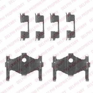 DELPHI LX0471 Комплектуючі, колодки диск�...