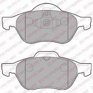 DELPHI LP2252 Комплект тормозных колодок