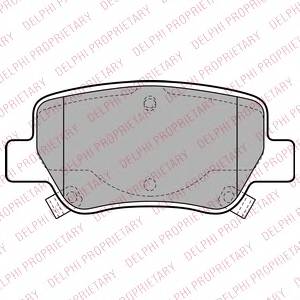 DELPHI LP2206 Комплект тормозных колодок...