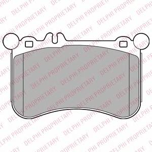 DELPHI LP2291 Комплект тормозных колодок...