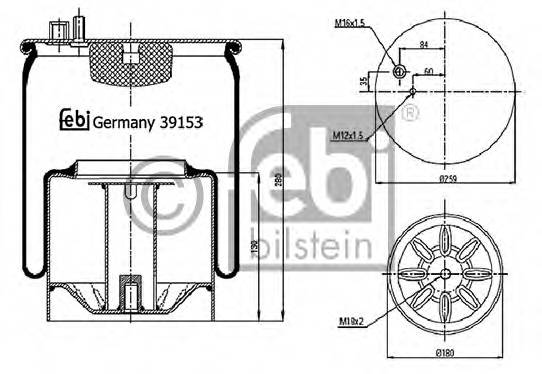 FEBI BILSTEIN 39153 Кожух пневматической рессо