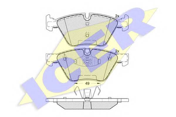 ICER 181795 Комплект тормозных колодок...