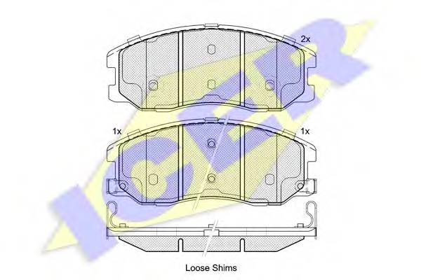 ICER 181798 Комплект тормозных колодок