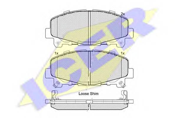 ICER 181894 Комплект тормозных колодок... ICER 181894 Комплект тормозных колодок...