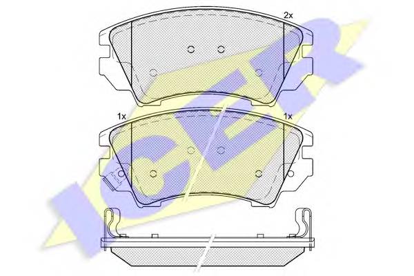 ICER 181913 Комплект тормозных колодок