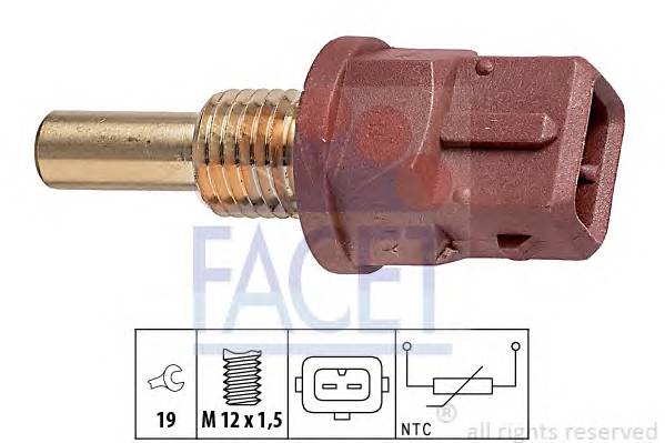 FACET 7.3248 Датчик, температура олії; Д... FACET 7.3248 Датчик, температура олії; Д...