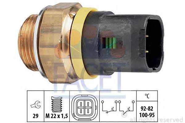FACET 7.5658 Термовыключатель, вентилят...