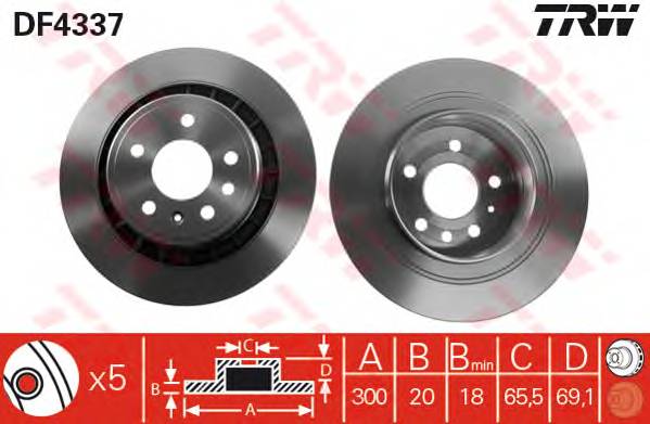 TRW DF4337 Тормозной диск