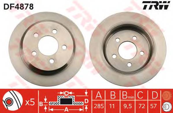 TRW DF4878 Тормозной диск