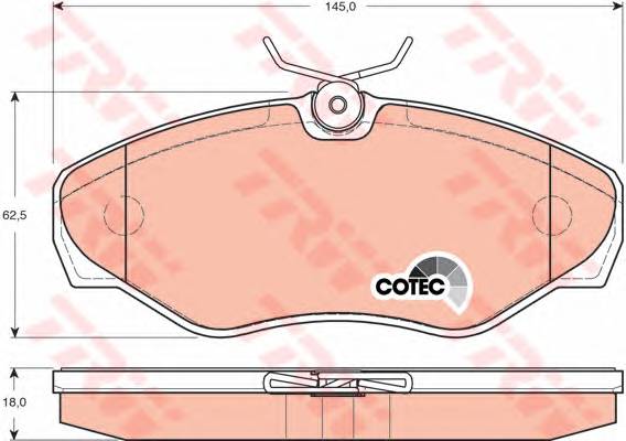 TRW GDB1478 Комплект тормозных колодок