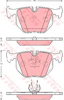 TRW GDB1527 Комплект тормозных колодок