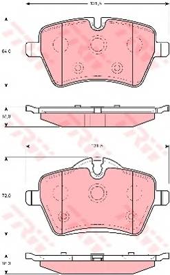 TRW GDB1712 Комплект тормозных колодок
