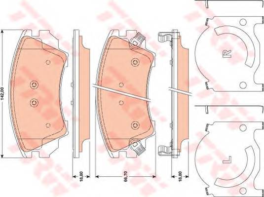 TRW GDB1783 Комплект тормозных колодок...