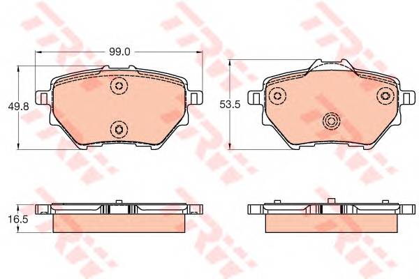 TRW GDB2036 Комплект тормозных колодок...